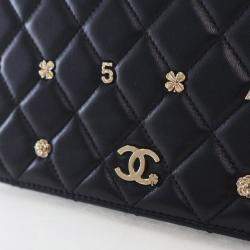 Pre Owned Chanel Lambskin Lucky Charms Wallet On Chain (WOC)