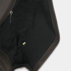 Pre Owned حقيبة شانيلا رمادية داكنة جلد عجل ناعم بوياكس إل عكسي