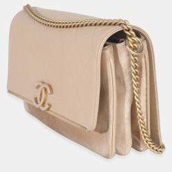 Pre Owned حقيبة فلاب شانيل شامواه كافيار مبطنة بيج سلسلة كوكو السيدة