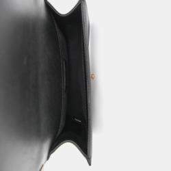 Pre Owned حقيبة شانيل مقبض علوي بسلسلة جلد مبطن أسود حجم متوسط 2016/17