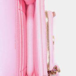 Pre Owned Chanel 2022+ Lilac Caviar Leather Business Affinity Clutch On Chain