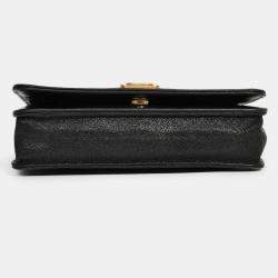 مملوكة مسبقًا محفظة شانيلا بوي 2018/19 سلسلة CC جلد كافيار أسود