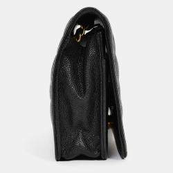 مملوكة مسبقًا محفظة شانيلا بوي 2018/19 سلسلة CC جلد كافيار أسود