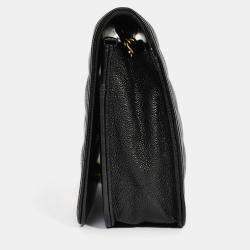 مملوكة مسبقًا محفظة شانيلا بوي 2018/19 سلسلة CC جلد كافيار أسود