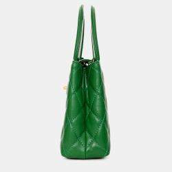 مملوكة مسبقًا حقيبة شوبينغ شانيال ميني كيللي زمردي أخضر 2025
