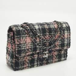 مملوكة مسبقًا Chanel Classic Double Flap Medium Multicolor Tweed Shoulder Bag