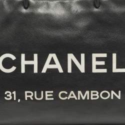 Pre Owned حقيبة يد توتس شانيل جلد أسود 31 رو كامبون