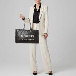 Pre Owned حقيبة يد توتس شانيل جلد أسود 31 رو كامبون