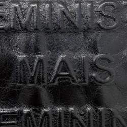 Pre Owned حقيبة شانيل كلاتش جلد أسود كبيرة