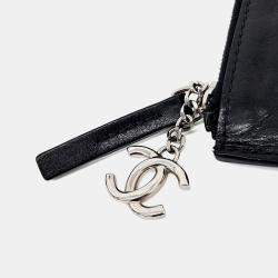 Pre Owned حقيبة شانيل كلاتش جلد أسود كبيرة