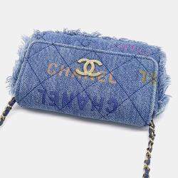 مملوكة مسبقًا Chanel Blue Denim Crossbody Bag