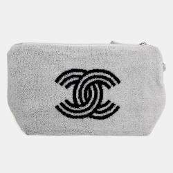 مملوكة مسبقًا Chanel Grey Cotton Beach Bag Towel SET