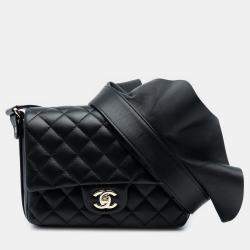 Pre Owned Chanel Black Quilted Calfskin Bolero de Chanel Flap