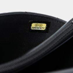 Pre Owned Chanel Black Quilted Lambskin Boy Wallet On Chain