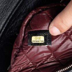 Pre Owned Chanel Black Quilted Caviar CC Beauty Foldover Clutch