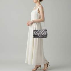 Pre Owned حقيبة شانيل كلاسيك 226 ريإيشو 2.55 جلد قديم رمادي مبطن بقلاب مزدوج