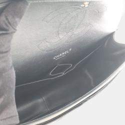 Pre Owned حقيبة شانيل شفافة مزدوجة كبيرة سوداء براءة الاختراع
