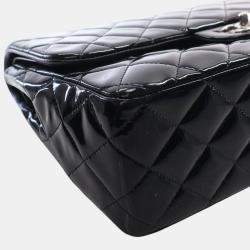 Pre Owned حقيبة شانيل شفافة مزدوجة كبيرة سوداء براءة الاختراع