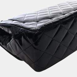 Pre Owned حقيبة شانيل شفافة مزدوجة كبيرة سوداء براءة الاختراع