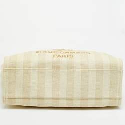 Pre Owned Chanel Deauville Extra Large Tan/Natural Raffia Shopper Tote