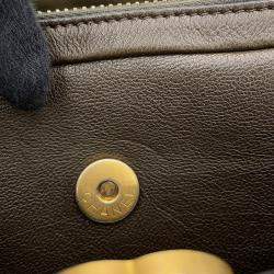 Pre Owned Chanel Cc Logo Chain shoulder Bag Brown Leather