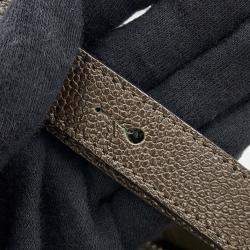 Pre Owned Chanel Cc Logo Chain shoulder Bag Brown Leather