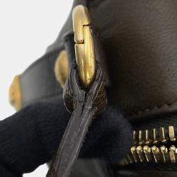 Pre Owned Chanel Cc Logo Chain shoulder Bag Brown Leather