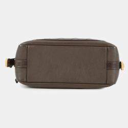 Pre Owned Chanel Cc Logo Chain shoulder Bag Brown Leather