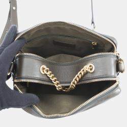 Pre Owned Chanel Cc Logo Chain shoulder Bag Brown Leather