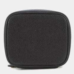 مملوكة مسبقًا حقيبة فانتي شانيل شعار سي سي جلد عجل أسود