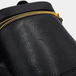 مملوكة مسبقًا حقيبة فانتي شانيل شعار سي سي جلد عجل أسود