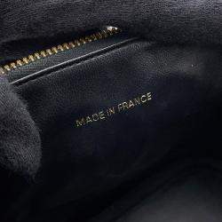 مملوكة مسبقًا حقيبة فانتي شانيل شعار سي سي جلد عجل أسود