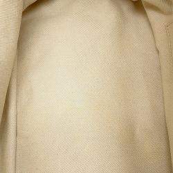 Pre Owned Chanel Matelasse Chaintote Bag Ivory Caviar Leather