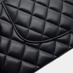 مملوكة مسبقًا Chanel Matelasse W Flap Chain shoulder Black Lambskin Size 25