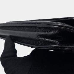 Pre Owned Chanel Matelasse Chain Wallet Black Caviar Leather