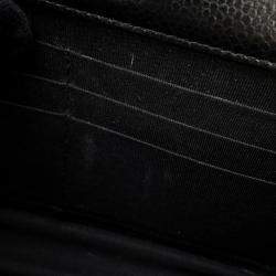 Pre Owned Chanel Matelasse Chain Wallet Black Caviar Leather