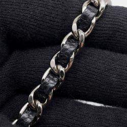 Pre Owned Chanel Matelasse Chain Wallet Black Caviar Leather