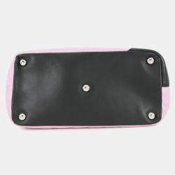 مملوكة مسبقًا Chanel Cambon Line Large Tote Pink/Black Leather Size Large