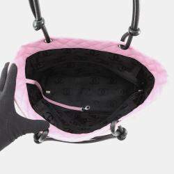 مملوكة مسبقًا Chanel Cambon Line Large Tote Pink/Black Leather Size Large