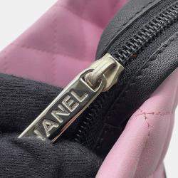 مملوكة مسبقًا Chanel Cambon Line Large Tote Pink/Black Leather Size Large