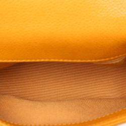 Pre Owned حقيبة شانيل رفرف صغيرة كافيار مبطن برتقالي