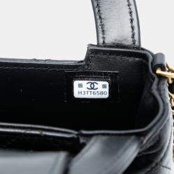 مملوكة مسبقًا Chanel Black Mini Nano Aged Calfskin Kelly Shopper Bag