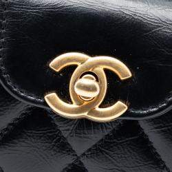 مملوكة مسبقًا Chanel Black Mini Nano Aged Calfskin Kelly Shopper Bag