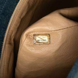 مملوكة مسبقًا Chanel Blue CC Chocolate Bar Denim Tote