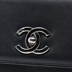Pre Owned Chanel Black Small Lambskin Trendy CC Top Handle Bag