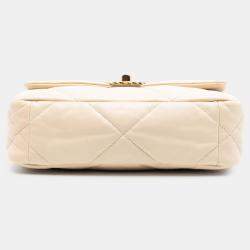 Pre Owned Chanel Brown Medium Lambskin 19 Flap