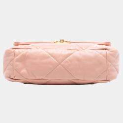 Pre Owned حقيبة شانيل \"لامبسكين\" وردية متوسطة بغطاء 19