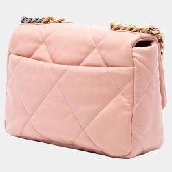 Pre Owned حقيبة شانيل \"لامبسكين\" وردية متوسطة بغطاء 19