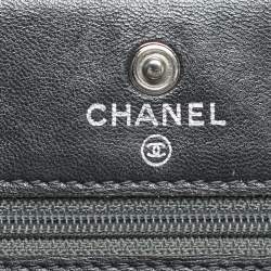 Pre Owned حقيبة شانيل كلاسيك بجلد لامع مبطن أخضر زيتوني