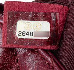 Pre Owned Chanel Red Small Chevron Aged Lambskin Hampton Flap